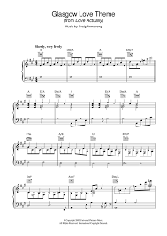 Craig Armstrong Glasgow Love Theme From Love Actually Sheet Music Notes Chords Score Download Printable Pdf Love Actually Sheet Music Notes Music Notes
