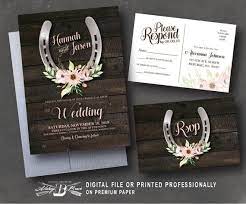 Horseshoe Wedding Invitation Rsvp Western Invitations Etsy Boda Herradura Invitaciones De Boda Vaqueras Invitaciones De Boda Rustica