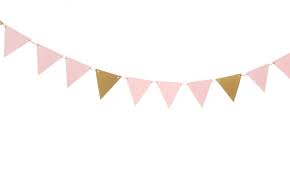 Pink And Gold Pennant Garland Banner Make It Merry Shop Pinklion Print for a baby shower, bridal shower, first birthday party, and more. pink and gold pennant garland banner
