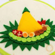  Nasi Tumpeng Felt Creation Kreasi Nasi Tumpeng Dari Flanel