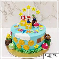 Super mario bros cake toppers figures toys kids birthday cake decoration bake cupcake fondant children baking homemade kids cartoon luigi. Mario Adventure Cake Singapore River Ash Bakery