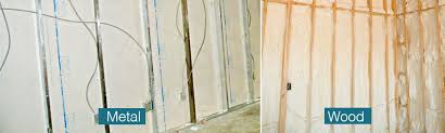 A 6 mil poly barrier before drywall will prevent your wall from drying, hopefully your municipal building inspector will let that pass if you're dealing with one. Insulation Between Metal Wood Studs By Superior Remodelers Connecticut