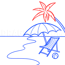 How To Draw A Beach Scene Step By Step Drawing Guide By Dawn Dragoart Com How to draw summer beach scene.