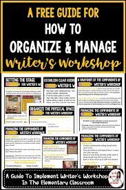 A Guide For Organizing Managing Writer S Workshop Teaching Writing Writer Workshop Elementary Teaching Resources