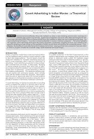 And what are the best examples of product placement in movies, television. Covert Advertising In Indian Movies A Theoretical Review Pages 1 2 Flip Pdf Download Fliphtml5