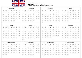 Blank 2019 Uk Calendar Printable Calendar Printables Calendar Holiday Calendar