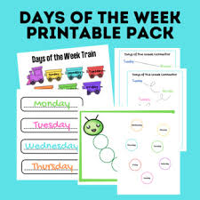 Help children to learn about dates and numbers, days of the week, months of the year, weather and seasons and brighten up your setting with this colourful chart. Printable Days Of The Week Chart Worksheets Teachers Pay Teachers