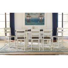 The contemporary furniture of america mullican 9 piece counter height display top dining set includes a square table and eight matching splatback chairs. Aamerica Mariposa 9 Piece Counter Height Table And Ladderback Stool Set Suburban Furniture Pub Table And Stool Sets
