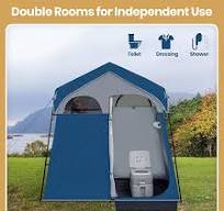 Leader Accessories Camping Shower Tent, Portable Easy Set Up 2 Rooms Shower  Tent, Water Resistant, Outdoor Privacy Changing Tent, Perfect for Shower,  ...