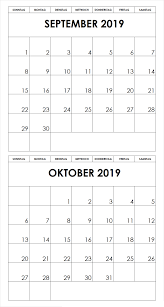 Looks great on small screens, big screens and on print. 23 Kalender 2019 September Ideas September 2019 Calendar October Calendar