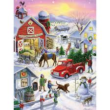 It must be around here somewhere…and why is hartley the dog looking so s. Christmas Tree Farm Fun 500 Piece Jigsaw Puzzle Bits And Pieces