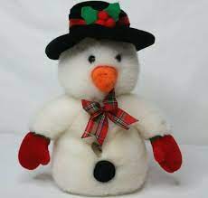 Plush Musical Mr Mitts Frosty The Snowman Wind Up Vintage 90s Christmas Toy Soft Christmas Toys Frosty The Snowmen Frosty