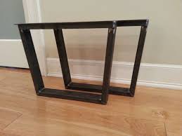 Trapezoid Metal Table Legs 3x1 Steel Table Legs Etsy Pieds De Table Table Basse Table De Salon