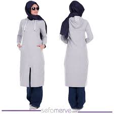 Hooded Top Tunic 0764 06 Sefamerve Islamicclothing Hijabstyle Hijab Hijab Style Casual Islamic Clothing Hijab Fashion
