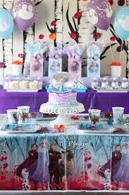 Frozen 2 Birthday Party With Diy Backdrop Kara S Party Ideas Disney Frozen Birthday Party Frozen Theme Party Birthday Party Decorations Diy