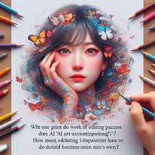 At what point does AI art become human art through editing and tweaking?