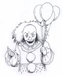 Scary Clown Coloring Pages Free Scary Coloring Pages Scary Drawings Skull Coloring Pages