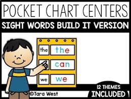 Sight Words Pocket Chart Centers Build It