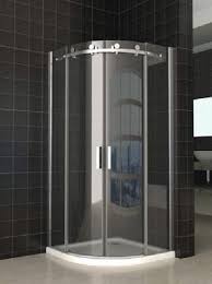 Semi Frameless Curved Sliding Door Shower Screen No Base 8mm 1000x1000x1900 Shower Screen Sliding Doors Shower Enclosure
