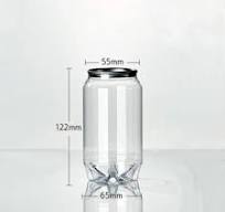 350ml transparent beverage plastic bottle disposable pet can