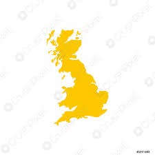 Great britain (the formerly separate realms of england and scotland, and the principality of wales. Karte Von Grossbritannien Ikone Flacher Stil Stock Vektorgrafi Crushpixel