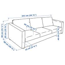Seats 4 shemena 77.16'' square arm sofa. Vimle 3 Seat Sofa Grann Bomstad Black Ikea