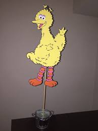 Sesame Street S Big Bird Xl 2 Feet Tall Decorative Lawn Etsy Sesame Street Big Bird Baby Shower Signs