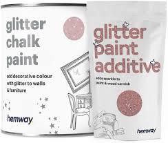 To achieve a higher intensity sparkle, Hemway Candy Floss Chalk Paint With Rose Gold Glitter Sparkle Matt Finish Wall And Furniture Paint 1l 35oz Shabby Chic Vintage Chalky Crystal 25 Glittery Colours Available Buy Online In Paraguay