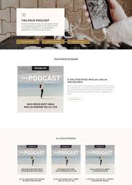 If your podcast is the main feature of your brand, use this template as the homepage. Beauvais Rachel Taylor