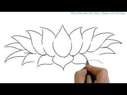 Drawing A Simple Lotus Flower How To Draw Lotus Drawing For Kids Youtube Lotus Drawing Drawings Drawing For Kids