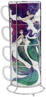 These sweet flower cups are glazed in robin's stormy blue. Amazon Com Dei Ceramic Mug 6 25 X 6 75 X 13 25 Multi Coffee Cups Mugs