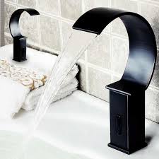 We sell unique, quality faucets that fit any style. Juno Widespread Antique Black Automatic Sensor Waterfall Bathroom Faucet