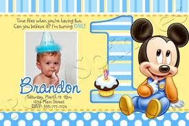 Baby Boy 1st Birthday Card Printable Free Free Template Mickey Mouse Birthday Invitation Ideas Mickey Mouse 1st Birthday Mickey 1st Birthdays Mickey Invitations