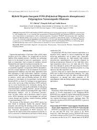 Para ello, una vez los estés. Hybrid Organic Inorganic Poss Polyhedral Oligomeric Silsesquioxane Polypropylene Nanocomposite Filaments