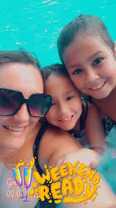 Night swim! Pretty clear water.