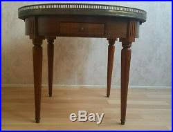 Table Basse Gueridon Acajou Plateau Marbre Style Louis 16 Type Table Bouillotte Style Louis Xvi