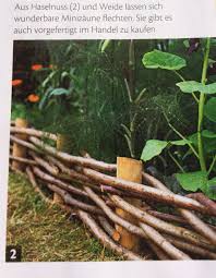 Minizaun Geflochten Aus Haselnuss Und Weide Flechtzaun Garden Garten Fence Flechtzaun Garten Garten Ideen