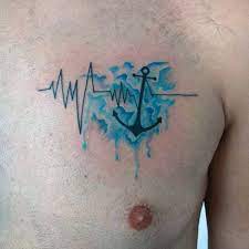 50 Heartbeat Tattoo Designs For Men Electronic Pulse Ink Ideas Heartbeat Tattoo Tattoo Designs Men Tattoos For Guys