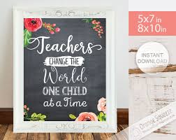 Teacher Gifts Teacher S Day Gift Quotes Wall Art Etsy Diy Prints Teacher Gifts Teachers Day Gifts