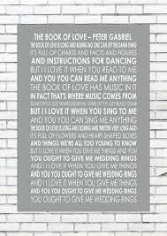 The Book Of Love Peter Gabriel Typography Words Song Lyric Lyrics Ebay Peter Gabriel True Quotes Lyrics