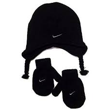 Nike Nike Toddler Boy S 12 24m Knit Beanie Hat Mittens Set Black Grey Walmart Com Knit Beanie Hat Toddler Boys Knit Beanie