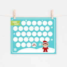 elf chart kids december reward chart responsibility