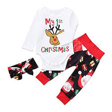 Ensemble Bebe Fille Binggong Vetements Nouveau Ne Bebe Noel Cerf Garcons Lettre Imprime Barboteuse Pantalon Ensemble Bebe Fille Filles Bebe Vetements De Bebe