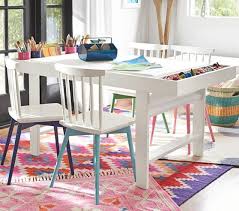 Organize markers, paper and other arts and crafts supplies on a nearby bookshelf or storage cubby. Mid Century Play Chairs Kids Art Table Kids Table And Chairs Play Table Chairs