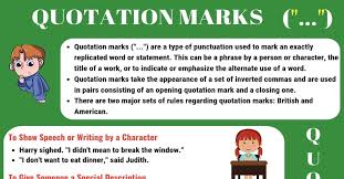 Quotation Marks What Are They And When Do We Use Them 7 E S L Quotation Marks Quotations Use Of Quotation Marks