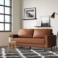 Buy dhp emily futon with chrome legs, grey linen: Camel Leather Loveseat Wayfair