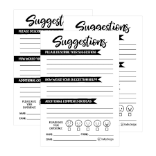 Brother creative center offers free, printable templates for cards & invitations. 25 4x6 Feedback Comment Suggestion Card Forms For Customer Complaints Business Employees Restaurant Blank Refill Paper Name Pad For Client Contact Info For Wooden Or Metal Lock Box Holders Walmart Com