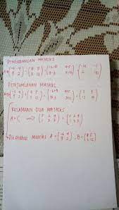Contoh soal kesamaan dua matriks dan jawabannya.maka di peroleh sebagai berikut. Contoh Soal Pengurangan Matriks Penjumlahan Matriks Dan Kesamaan Dua Matriks Brainly Co Id
