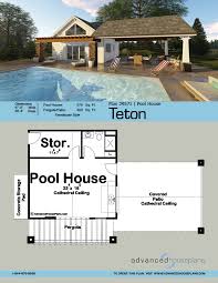 Pool House Plan Teton Pool House Plans Pool Houses Pool House Designs