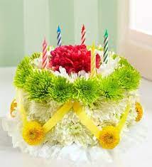 Skip to main content skip to main menu skip to footer. Birthday Flower Cake Green And Yellow From 1 800 Flowers Com Birthday Flowers Flower Gift Birthday Cake With Flowers